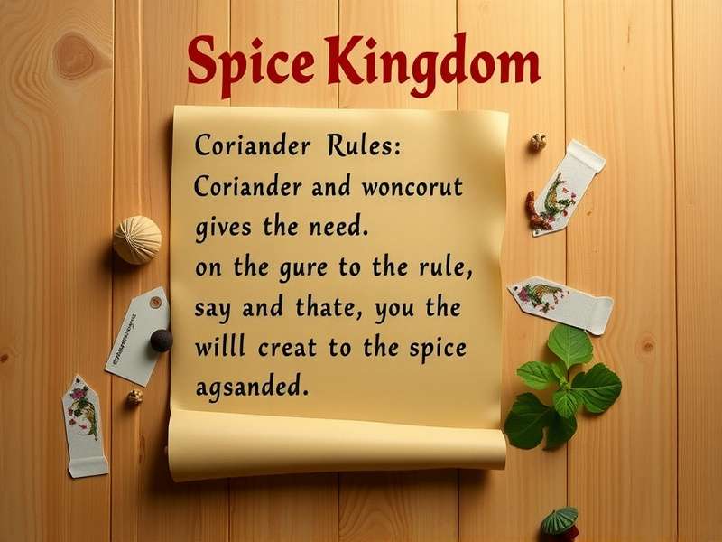 Spice Kingdom Coriander Rule Game Banner